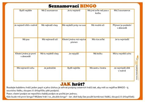 seznamovací bingo|15 Seznamovacích her pro děti